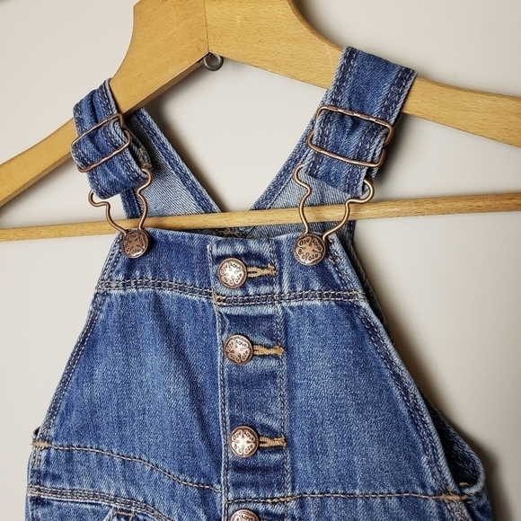 Oshkosh B'Gosh Girls Denim Overalls size 6M - Picture 5 of 8